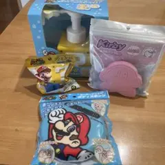 スーパーマリオ＆カービィキャラクターお風呂グッズセットのサムネイル