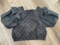 ブラック パフスリーブ トップス 90cm