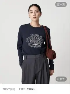 BEAUTY&YOUTH ＜WAVE UNION＞プリントロングスリーブTシャツ