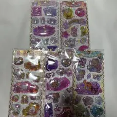 (185)キラキラウォーターインシール　サンリオ　キティ　日焼け　キティ　5枚