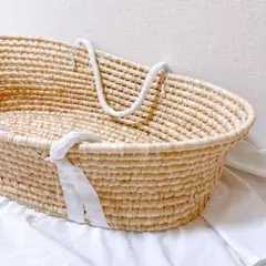 【PUPPAPUPO】クーファン　ナチュラルオーバル型ベビーバスケット