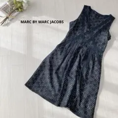 MARC BY MARC JACOBS ドレス ミニ ブラック 刺繍