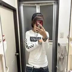 平成お兄系y2kロンT長袖白