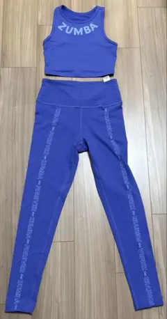 正規品 Zumba ブラトップ （S）レギンス（M） 2枚セット ブルーのサムネイル