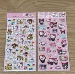 サンリオ　ラメ入り樹脂もりシール　平成コギャル　ヘイセイデザイン