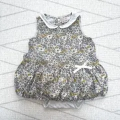 petit main 花柄襟付きワンピース 70cm