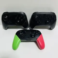 【ジャンク品】 Nintendo Switch プロコン 純正 3個 セット