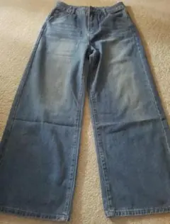 新品未使用】ヤヌーク バレルレッグデニムパンツ テーパード 立体