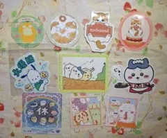 ちいかわ ハチワレ コダック ポチャッコmofusand 猫 ステッカー シール