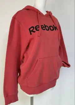 Reebok ロゴ フーディ パーカー レッド ユニセックス L