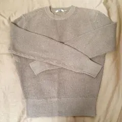 【美品】UNIQLO U ベージュ クルーネック セーター M