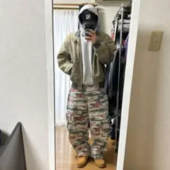 unknown 古着 90s 極太 迷彩 カーゴパンツ y2k ストリート
