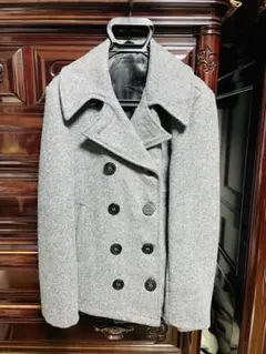 ダークグレーのショートPコート サイズ36