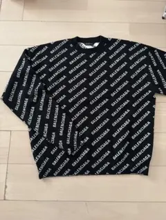 正規 BALENCIAGA バレンシアガ オールオーバーロゴ ニット - メルカリ