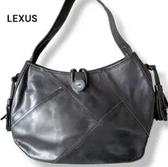 LEXUS　レクサス　ハンドバッグ　ワンショルダー　ブラック　レザー　フリンジ