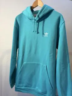 adidas トレフォイルロゴ パーカー 2XL 【レアカラー】ターコイズブルー