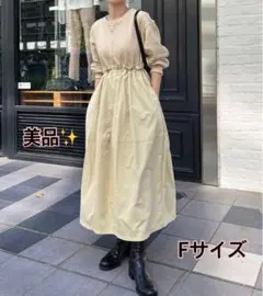 【美品】CAPRICIEUX LE'MAGE ドッキングドロストワンピース