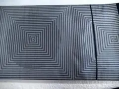 正絹・銀箔の袋帯・すっきり・幾何学文様