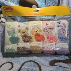 ダッフィーフレンズ ミニタオル 5枚(約25cm×約25cm)