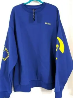 新品 RVCA ルーカ STACKHOUSE CR スウェットトレーナー ブルー