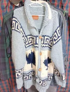 ビンテージカウチンニットジャケット古着