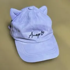 ANAP KIDS ネコミミ帽子 キャップ　紫　パープルのサムネイル