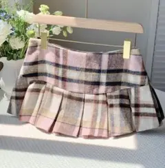 チェック柄 プリーツスカート