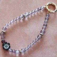 ビーズストラップ　ブラック