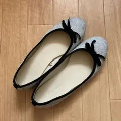 GLOBAL WORK グリッター バレエシューズ シルバーのサムネイル