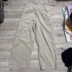 AZUL by moussy ベージュ ワイドパンツ