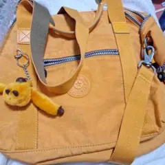 # Kipling 2way ショルダーバッグ オレンジー モンキーチャーム付