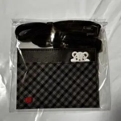 新品未開封　ファミリア　ネームホルダー　黒系ファミリアチェック