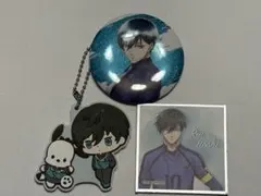 Anime ブルーロック 糸師凛 缶バッジ・キーホルダ・ミニ色紙 3点セット