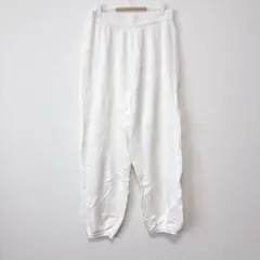 ✨️美品‼️ ジョガーパンツ 【L】 ホワイト リラックス 白 ワッフルニット 春