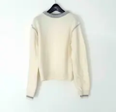 JWアンダーソン・UNIQLOアイボリー クルーネック ニットセーター