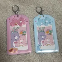 ケアベア トレカケース　ピンク　ブルー　韓国ダイソー限定品