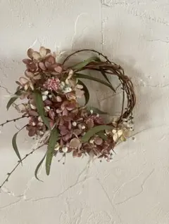 ドライフラワー 春待ちリース