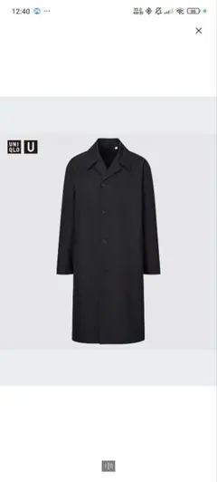 UNIQLO U ステンカラーコート ブラック M