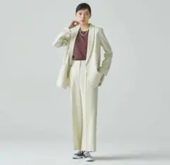 PLST ブラステトリアセブレンドオックス ハイウエストタックパンツXS