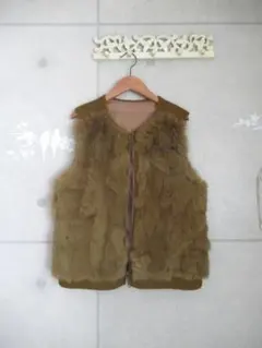 *cachette カシェット*ラビットファー＆ダウン リバーシブルベスト♪