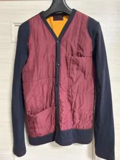 Heretic-goes-roundボルドー ×ネイビー カーディガン