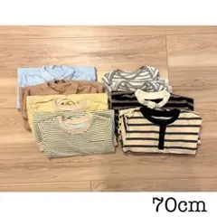 ロンパース　ユニクロ　petit kids 70 双子　8枚セット　まとめ売り