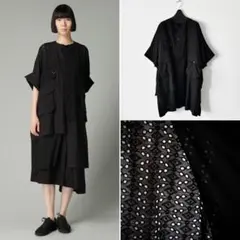 YohjiYamamoto 26ss エンブロイダリーレース/シアー段違いコートのサムネイル