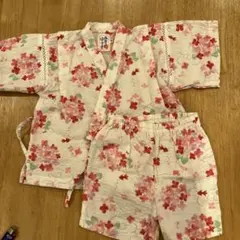 ミキハウス 甚平 90サイズ 花柄