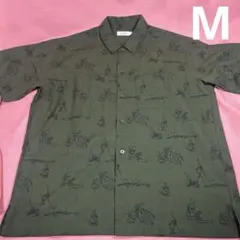 グラニフ M 鳥獣戯画 半袖 ボタンシャツ オーバーサイズのサムネイル