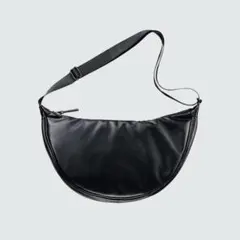 UNIQLO レザータッチラウンドショルダーバッグ