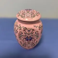 陶器の蓋付き壺 多色花柄 蓋碗セット（水色基調花柄）】：有名な台湾鶯歌産の水色基調花柄蓋碗と