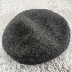 ウール製グレー ベレー帽 美品