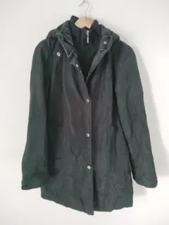 ブラック フード付き ジャケット Mサイズ相当 ミリタリー コート アウター