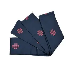 黒 赤 帯芯入り 半幅帯 半巾 小袋帯 ウール？ 浴衣 袴 着物 和装 リメイク